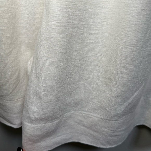 Abercrombie & fitch high rise pleated tailored white linen shorts 5” small coast - Picture 11 of 13